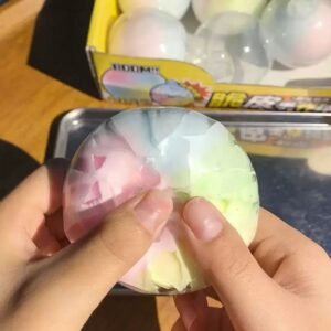 כדור קריספי קראנצ'י צבעוני - Squishy Crispy Ball עם התאוששות איטית