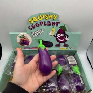 סקווישי חציל – Squishy Eggplant | כדור לחץ חציל מצחיק